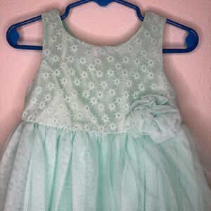 Cherokee Toddler Girls Teal Floral Fit & Flare Dress | Size 2T | Gently Worn